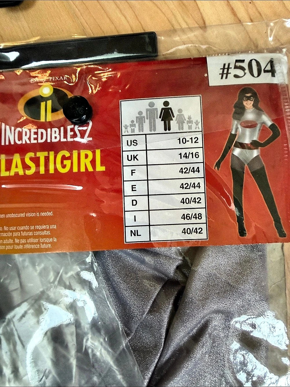 Disney Pixar Incredibles 2 Elastigirl Adult Large 4-Piece Costume NWT - Picture 3 of 4
